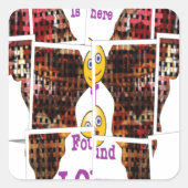 アフリカは愛を見つけた場所だ スクエアシール (正面)