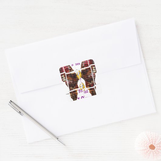 アフリカは愛を見つけた場所だ スクエアシール (封筒)