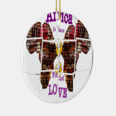 アフリカは愛を見つけた場所だ セラミックオーナメント (右)