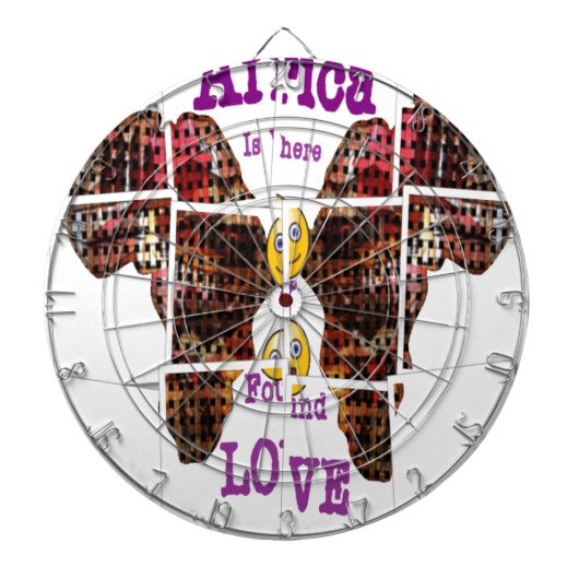 アフリカは愛を見つけた場所だ ダーツボード (正面)