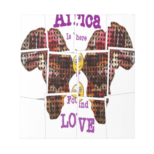 アフリカは愛を見つけた場所だ ノートパッド (正面)