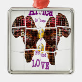 アフリカは愛を見つけた場所だ メタルオーナメント (正面)