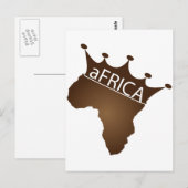 アフリカは戴冠しました ポストカード (正面/裏面)