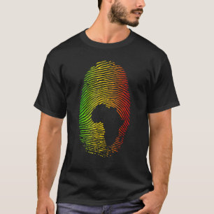 アフリカは私のDNA指紋認証アフリカの根Afriにある Tシャツ