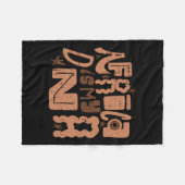 アフリカは私のDna黒い歴史の月の男性の女性Afr フリースブランケット (正面(横))