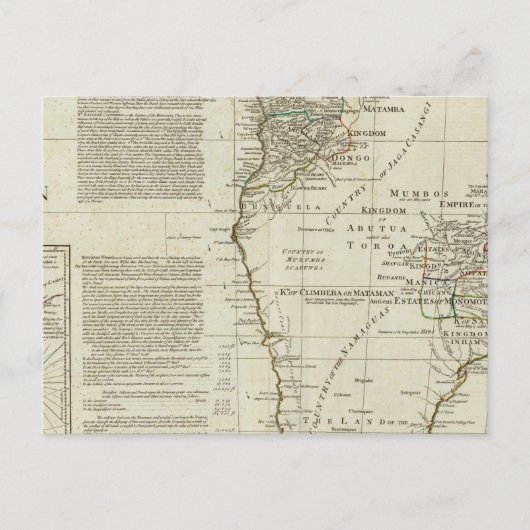 アフリカは、あらゆる州を抱え、王国 ポストカード (正面)