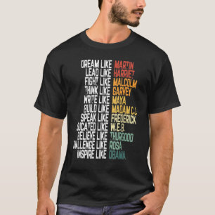 アフリカもっとも偉大系アメリカ人指導者ブラックヒストリーMo Tシャツ