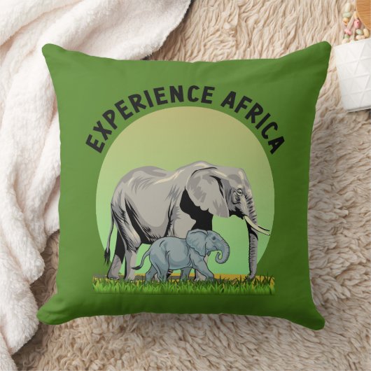 アフリカを体験 クッション (ブランケット)