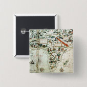 アフリカを示す世界の地図の詳細 缶バッジ (正面&裏面)