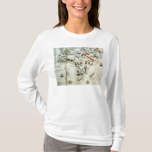 アフリカを示す世界の地図の詳細 Tシャツ