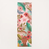 アフリカアかわいらしメリカ植物ジャングルモノグラム ヨガマット (正面)