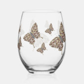アフリカアゲハチョウ ステムなしワイングラス (裏面)
