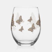 アフリカアゲハチョウ ステムなしワイングラス (左)