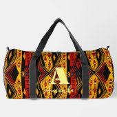 アフリカアシャンティアカンガーナ民族パターン1 ダッフルバッグ (裏面)