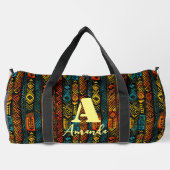アフリカアシャンティアカンガーナ民族パターン4 ダッフルバッグ (裏面)