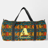 アフリカアシャンティアカンガーナ民族パターン5 ダッフルバッグ (正面)