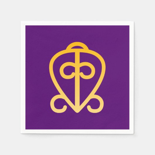 アフリカアディンクラ スタンダードカクテルナプキン (正面)