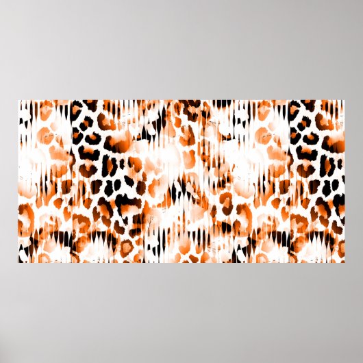 アフリカアニマルプリント。ヴィンテージ自然パターンBl ポスター (正面)