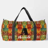 アフリカアムハラエチオピア幾何学的エスニックパターン19 ダッフルバッグ (正面)