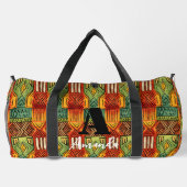 アフリカアムハラエチオピア幾何学的エスニックパターン19 ダッフルバッグ (裏面)