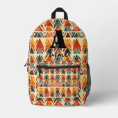 アフリカアムハラエチオピア幾何学的エスニックパターン1 プリントバックパック (正面)