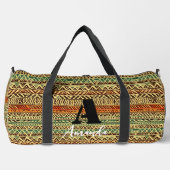 アフリカアムハラエチオピア幾何学的エスニックパターン20 ダッフルバッグ (正面)