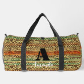 アフリカアムハラエチオピア幾何学的エスニックパターン20 ダッフルバッグ (裏面)