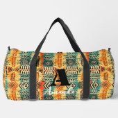 アフリカアムハラエチオピア幾何学的エスニックパターン8 ダッフルバッグ (正面)