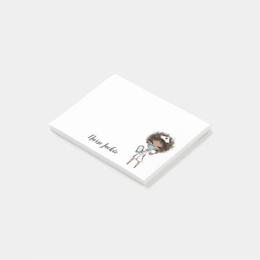 アフリカアメリカナース医パーソナライズされた療 ポストイット (アングル)