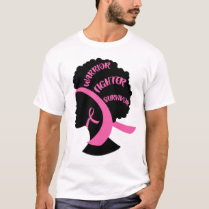 アフリカアメリカンピンク乳がん認識度 Tシャツ
