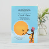 アフリカアメリカンベビーシャワー招待状 招待状 (スタンド正面)