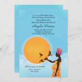 アフリカアメリカンベビーシャワー招待状 招待状 (正面/裏面)