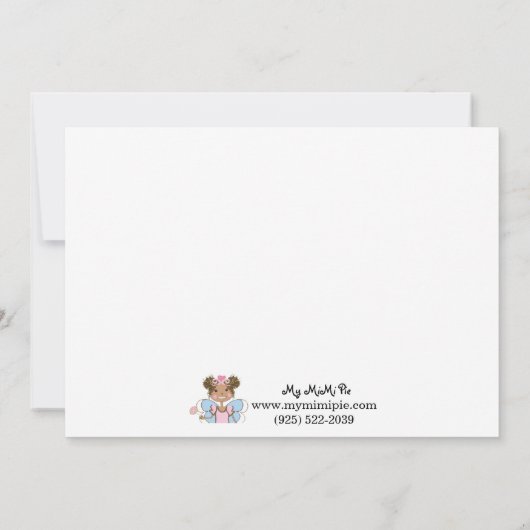 アフリカアメリカンマムベビーシャワー招待状 招待状 (裏面)