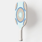 アフリカアートインスパイア幾何パターン ピックルボールラケット (左)