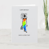 アフリカアートエレガントファッションレディ誕生日カード カード (正面)