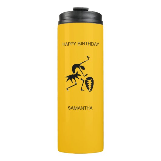 アフリカアートキュートシルエットダンサー タンブラー (正面)