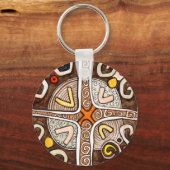 アフリカアートキーチェーン キーホルダー (正面)