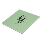 アフリカアートシルエットダンサー タイル (側面)