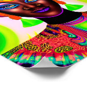 アフリカアートブラックウーマンアートアフリカンアメリカン・アート ポスター (角)