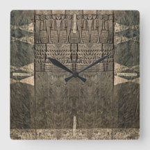 アフリカアート彫刻時計