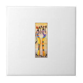 アフリカアート水の色のダ素晴らしンス タイル