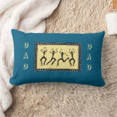 アフリカアート素晴らしパーティーダンス ランバークッション (ブランケット)