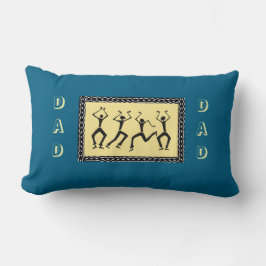 アフリカアート素晴らしパーティーダンス ランバークッション