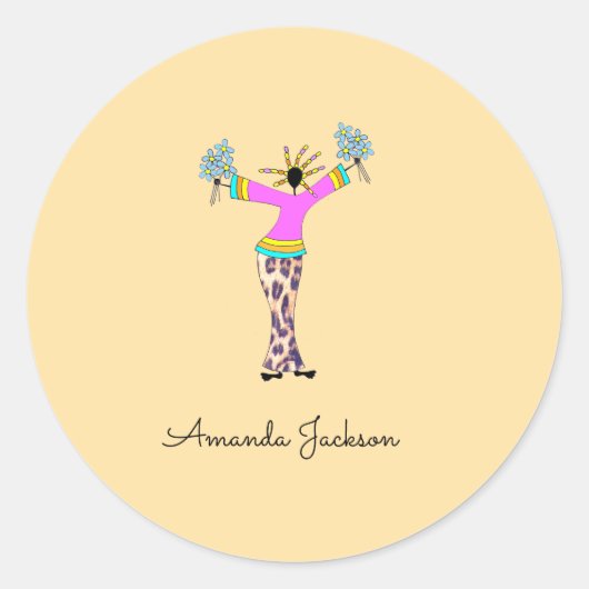 アフリカアート素晴らし、レディiPhone / iPadケース ラウンドシール (正面)