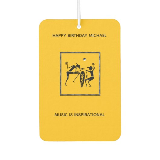 アフリカアート、かわいいムーンライトダンス カーエアーフレッシュナー (正面)