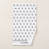 アフリカアート、可愛いダン感動的サー バスタオルセット (ハンドタオル)