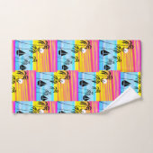 アフリカアート、熱帯サンセットサマーセーリング バスタオルセット (ハンドタオル)