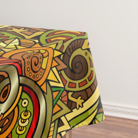 アフリカイラストレーションラージテーブルクロス テーブルクロス (インサイチュ)