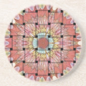 アフリカインスパイアアートプリント – 幾何学織デザイン コースター (正面)