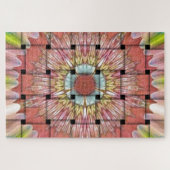 アフリカインスパイアアートプリント – 幾何学織デザイン ジグソーパズル (横)